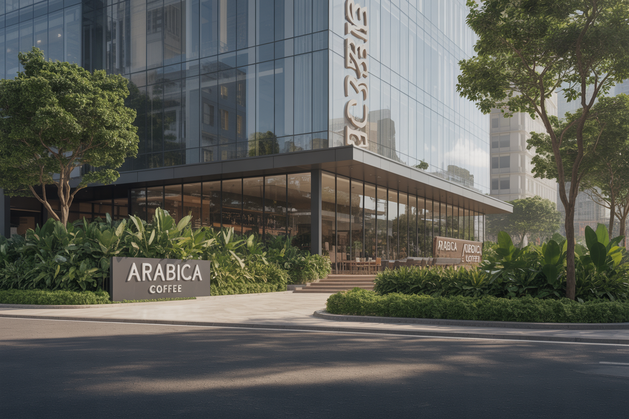 Modern Arabica Coffee office exterior for global coffee exports