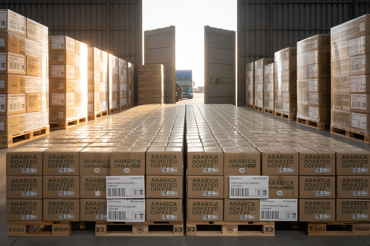 International logistics for Arabica roasted coffee export shipments