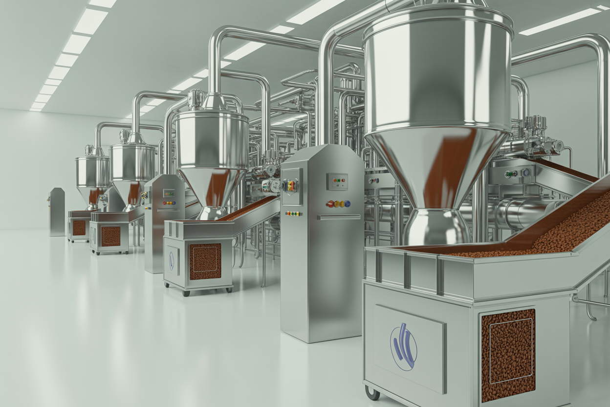 Premium arabica instant coffee production line with stainless steel equipment