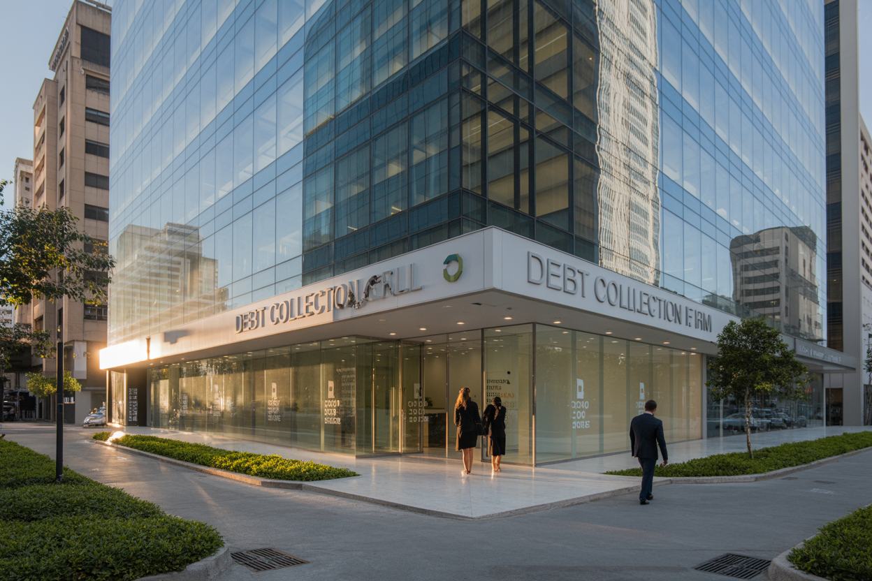 Debt collection service headquarters in Brazil modern office exterior